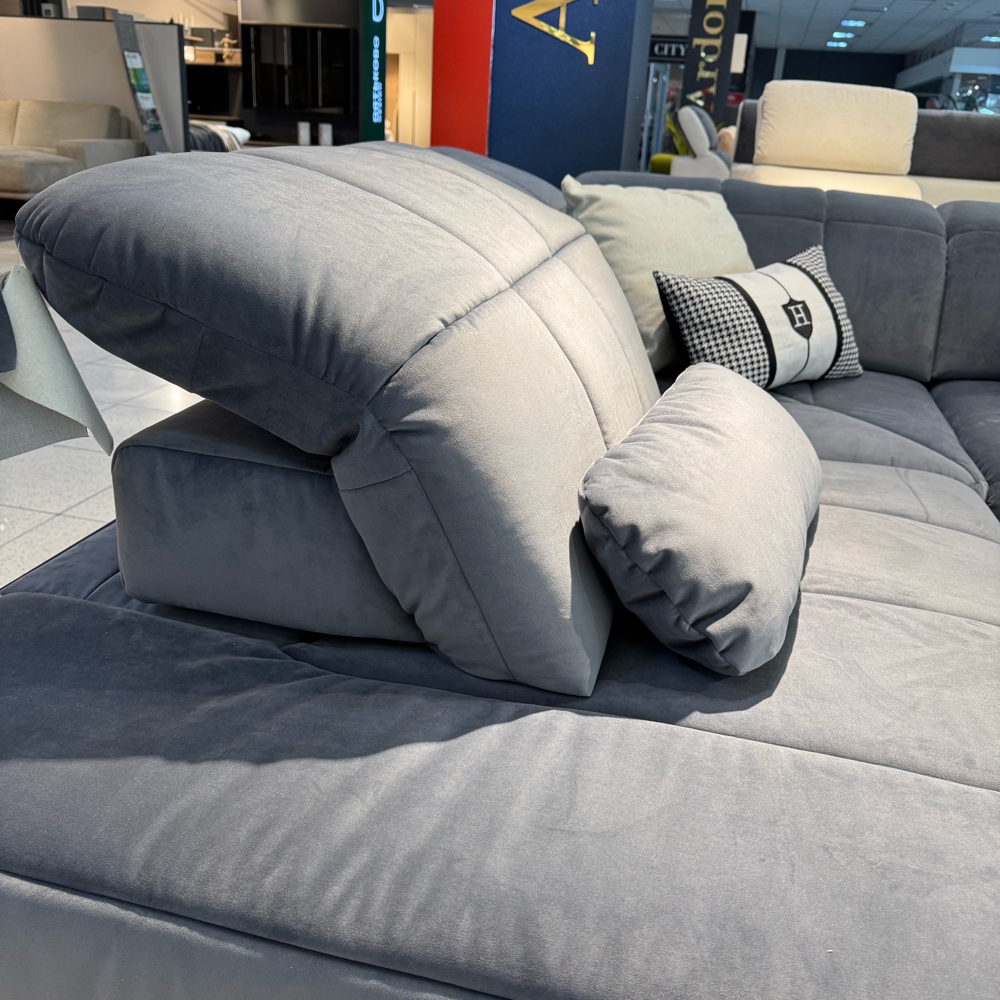 Угловой мягкий  гарнитур  Элиас серый – изображение 3