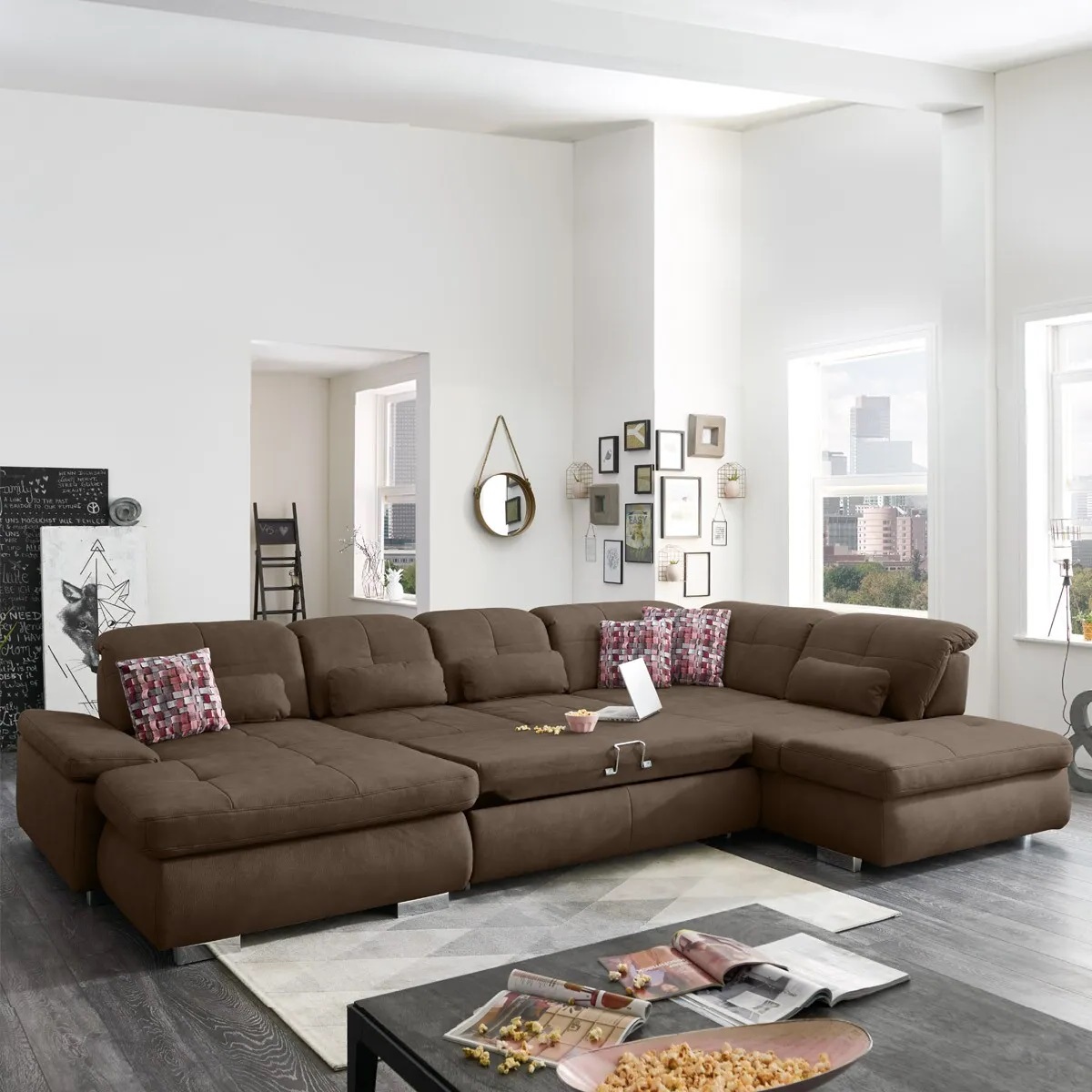 Модульный мягкий гарнитур Артус коричневый – изображение 4