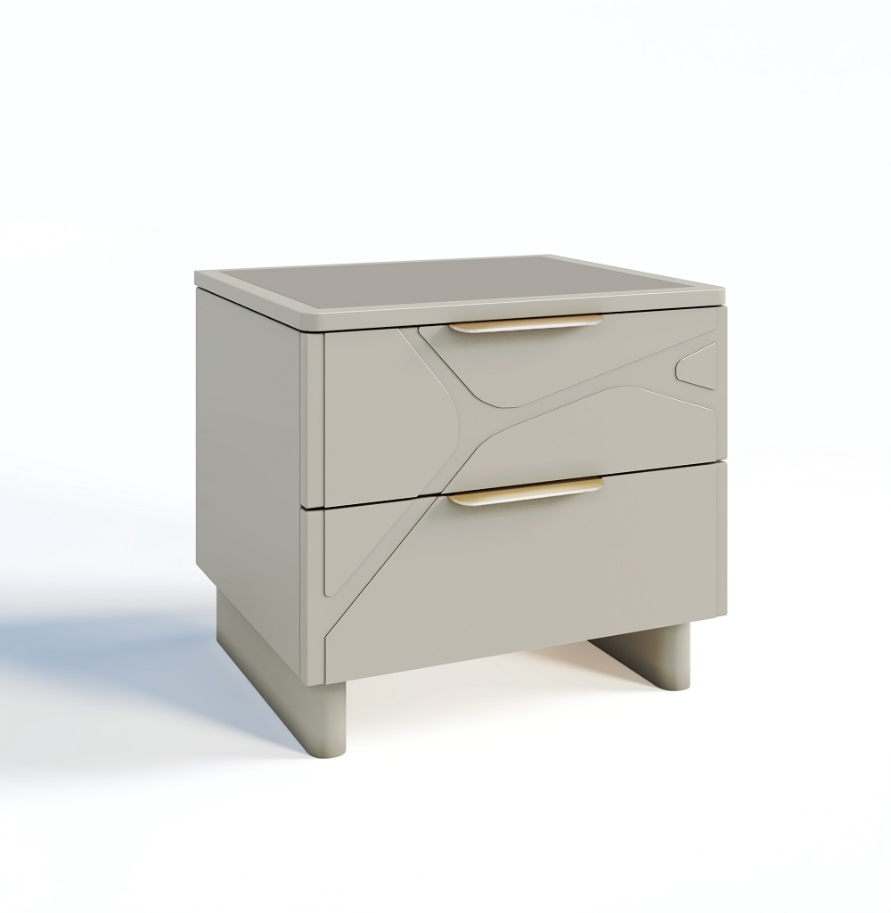 Прикроватная тумбочка  Лейла светло серая – изображение 1