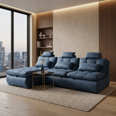 Угловой диван «Лиссабон»  синий