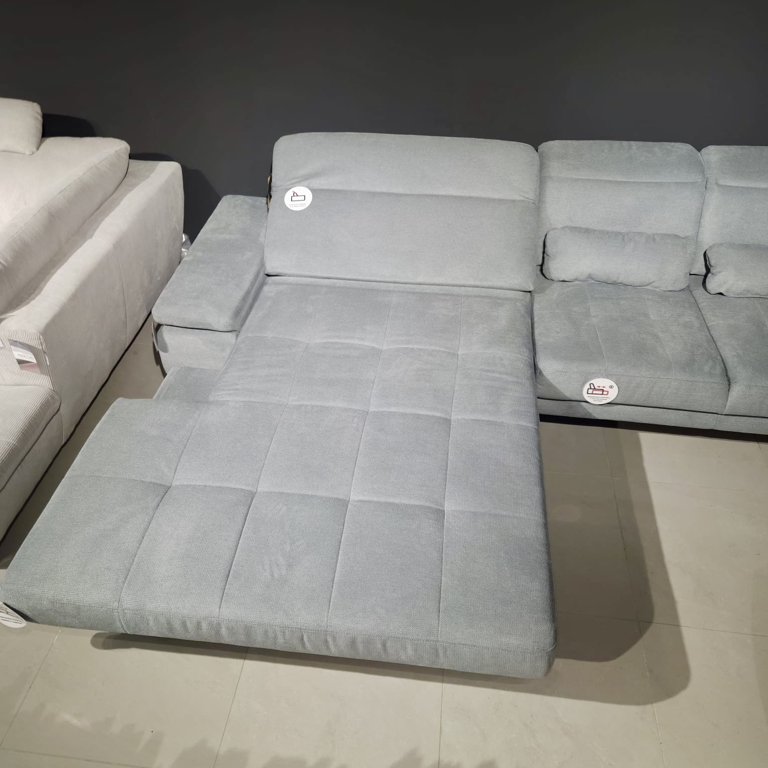 Угловой мягкий  гарнитур  Элдория серозеленый – изображение 4