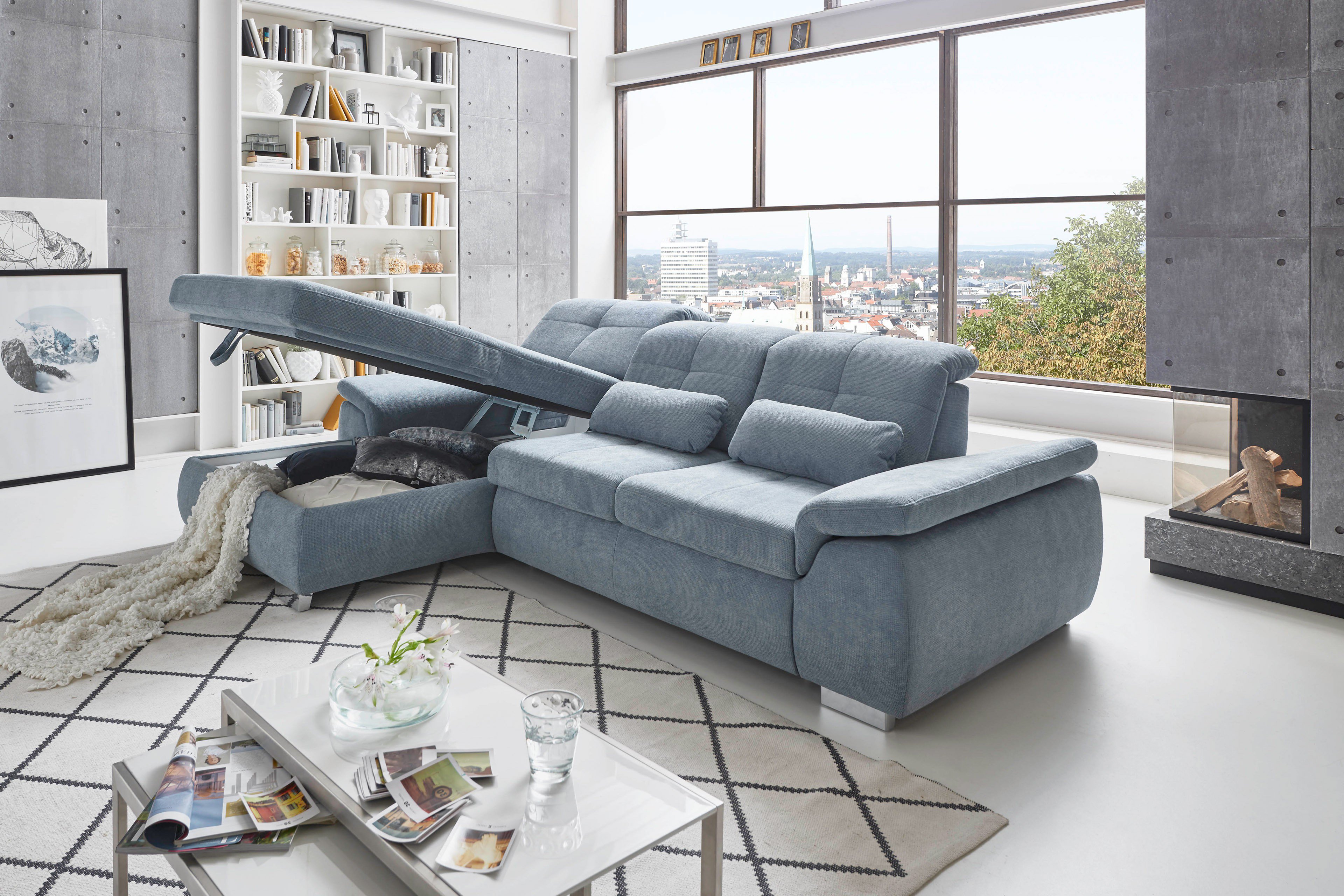 Угловой диван  Антарис  голубой – изображение 5