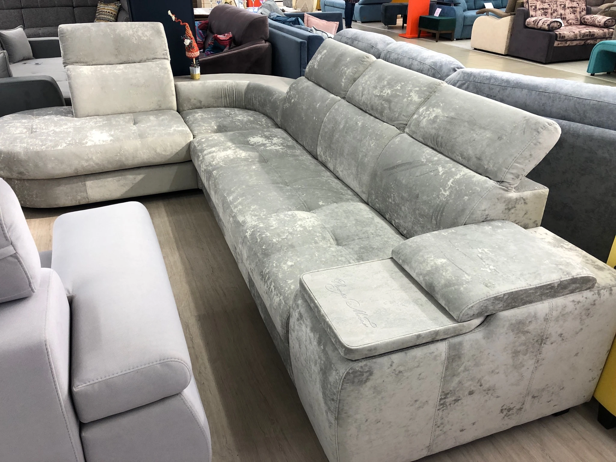 Угловой диван «Браво Комфорт» серый – изображение 1