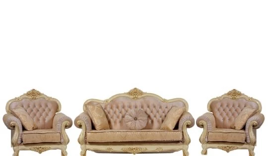 Комплект мягкой мебели «Илона» золото 3+1+1 – изображение 1