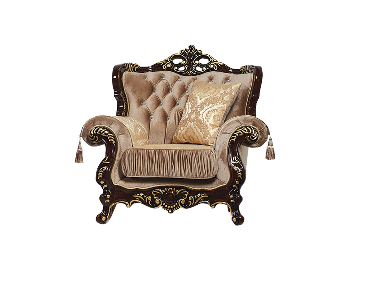 Кресло «Эсмеральда» золото – изображение 1