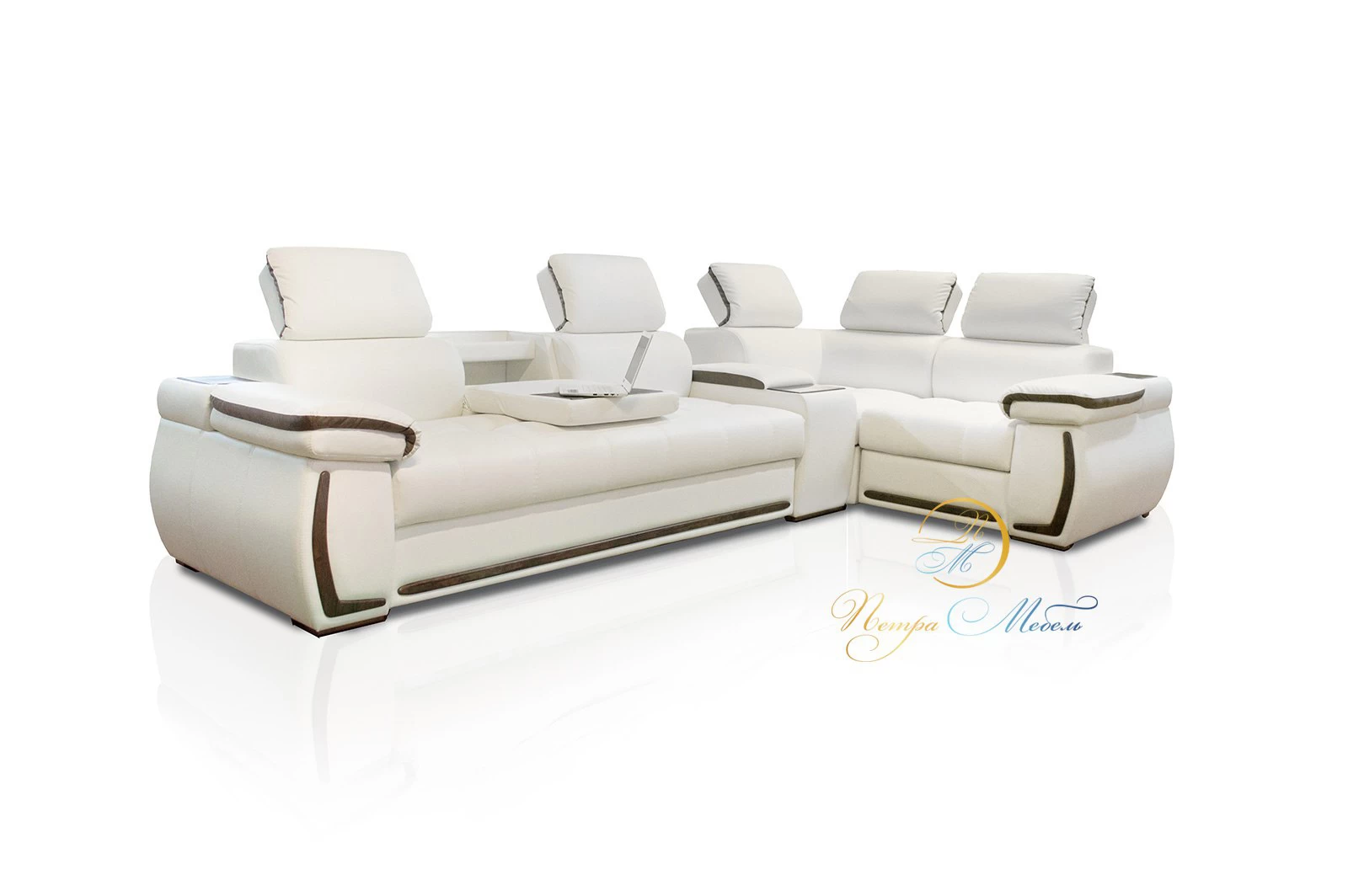 Модульный диван «Айпетри Делюкс» бар   белый – изображение 1