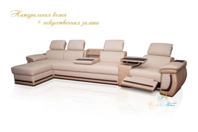 Угловой кожаный диван «Айпетри Делюкс» – изображение 1