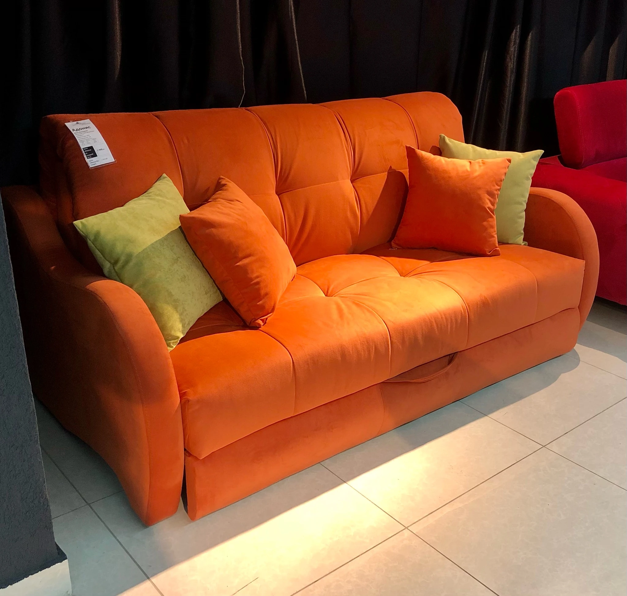 Прямой диван Адонис оранж – изображение 5
