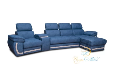 Угловой диван «Айпетри Люкс» синий